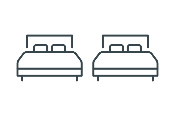 2 queen beds